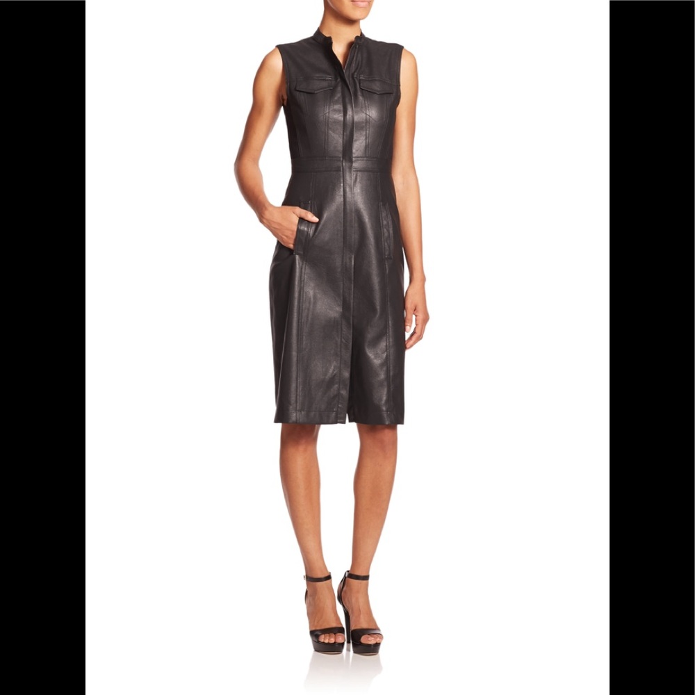 Bcbg Faux Leather Dress - Gem